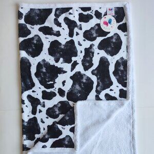 🐄 NEW Minky Blanket 'Cow Cloud Cuddle' Baby / Infant Blanket  32" x 35"   OS